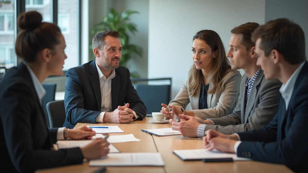 Študenti diskutujúci za okrúhlym stolom počas interaktívneho jazyka workshop