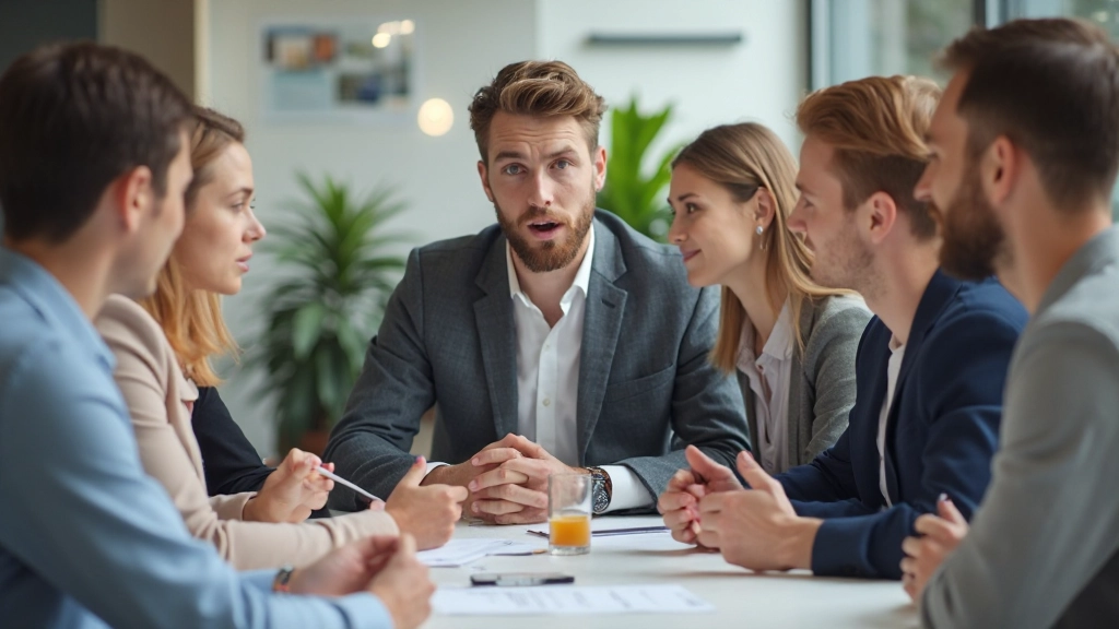 Študenti diskutujúci za okrúhlym stolom počas interaktívneho jazyka workshop