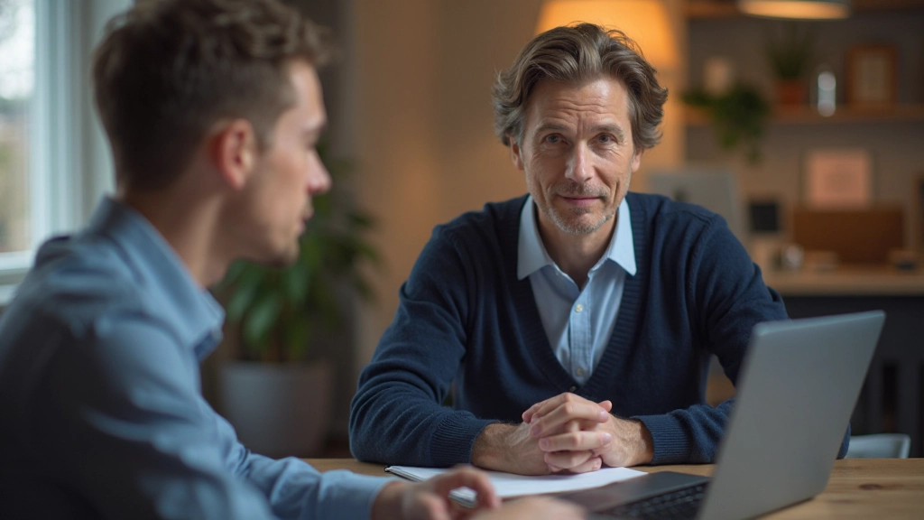 Učiteľ a študent analyzujúci nahrávky rozhovorov na posúdenie pokroku